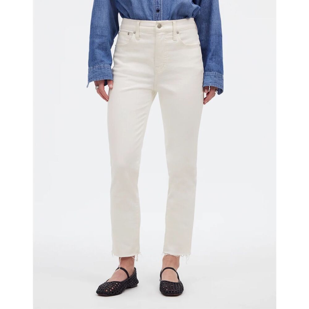 Madewell The Perfect Vintage Crop Cream Jeans Size 36